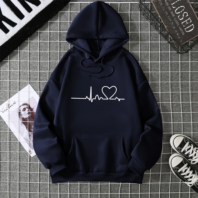 Women's Hoodie Pullover Sweatshirt - Casual Loose Fit Plus-Size