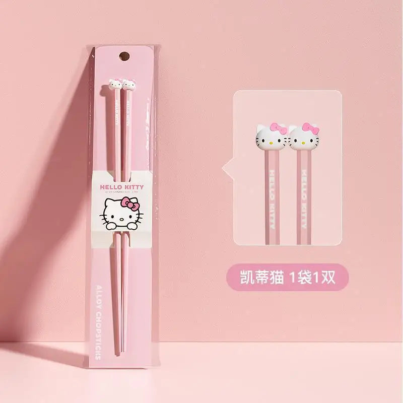 Palillos bonitos de dibujos animados con diseño de animales Kawaii, cubiertos japoneses reutilizables, accesorios de cocina y comedor, regalo para adolescentes al por mayor
