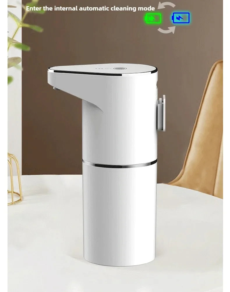 2026 Nuevos dispensadores automáticos de jabón en espuma para baño, máquina inteligente de lavado de manos con carga USB, material ABS blanco de alta calidad