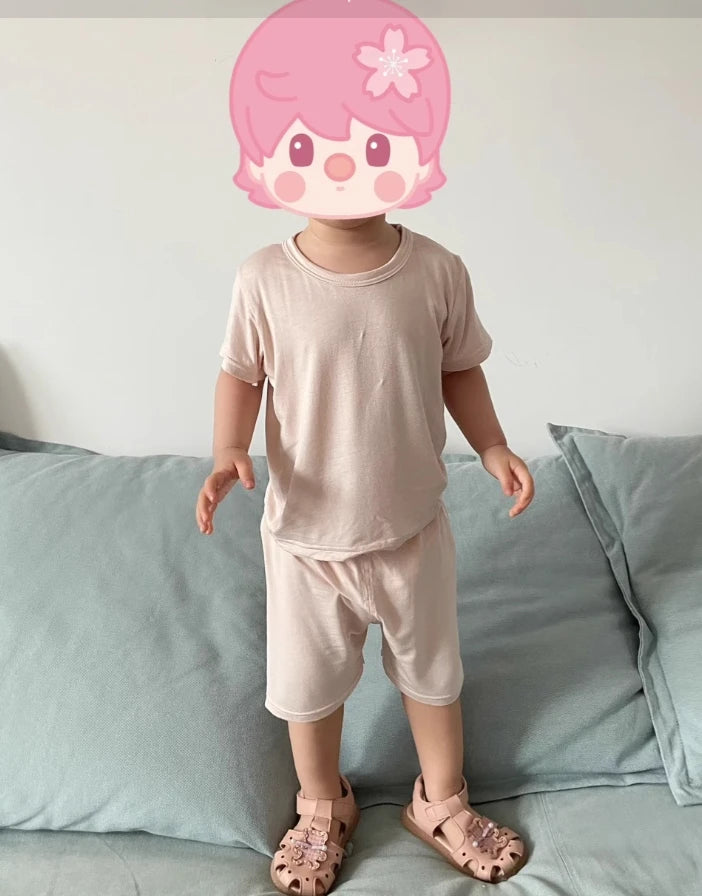 Spring Summer Baby Girls Clothes Pajamas Sets Kids Boy Modal  Homewear Modal Nightwear Children's Indoor Clothing Pijamas Suit