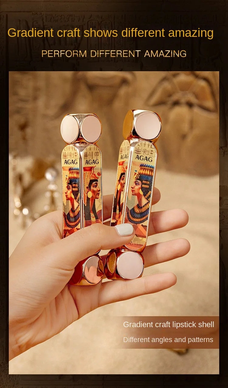 Agag Pharaoh Magic 3Dimensional Magic 6Color Lipstick Does Not Fade No Stain on Cup Cheap Double-Tube Double-Headed One 6-Color