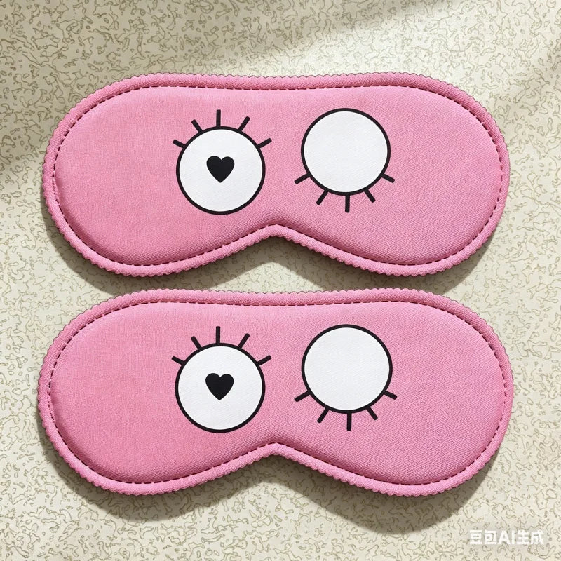 Cartoon Pattern Sleeping Mask - Blockout Eye Blindfold