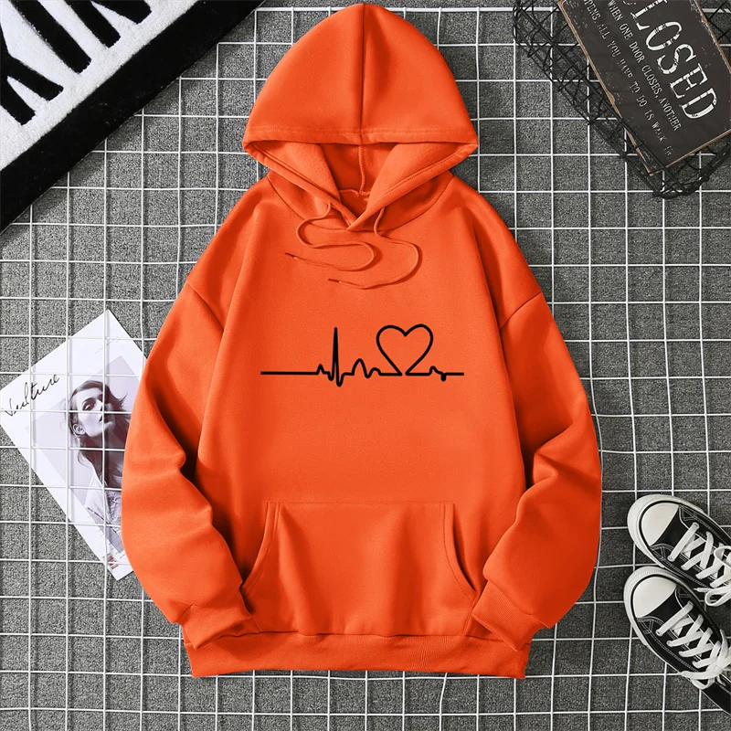 Women's Hoodie Pullover Sweatshirt - Casual Loose Fit Plus-Size