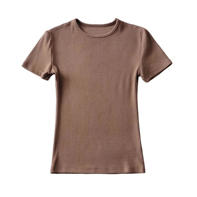 Women's Slim Fit Crop T-Shirt | Short Sleeve Summer Tee
