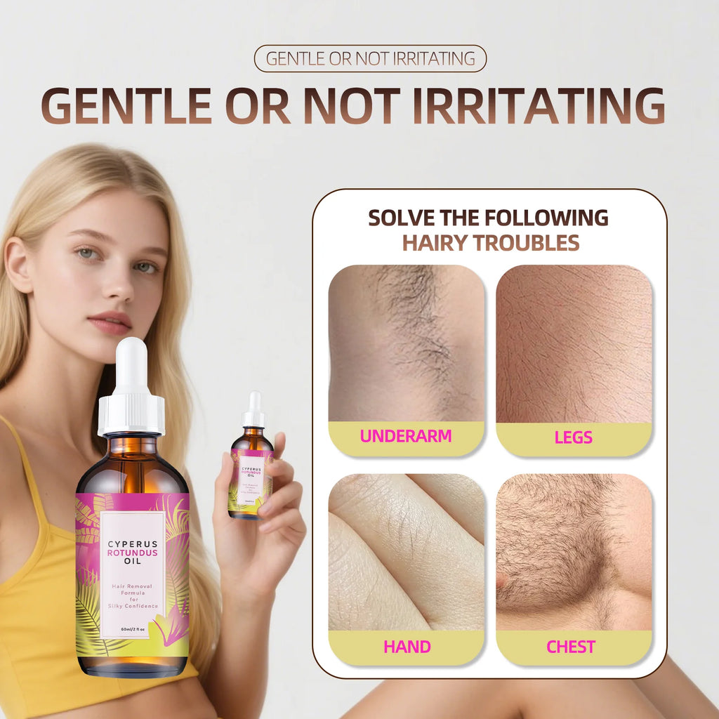 Natural Hair Reduction Body Oil 60ml – Plant-Based Jojoba + Almond, Smooths Skin, Tames Hair & Provides All-Day Nourishment