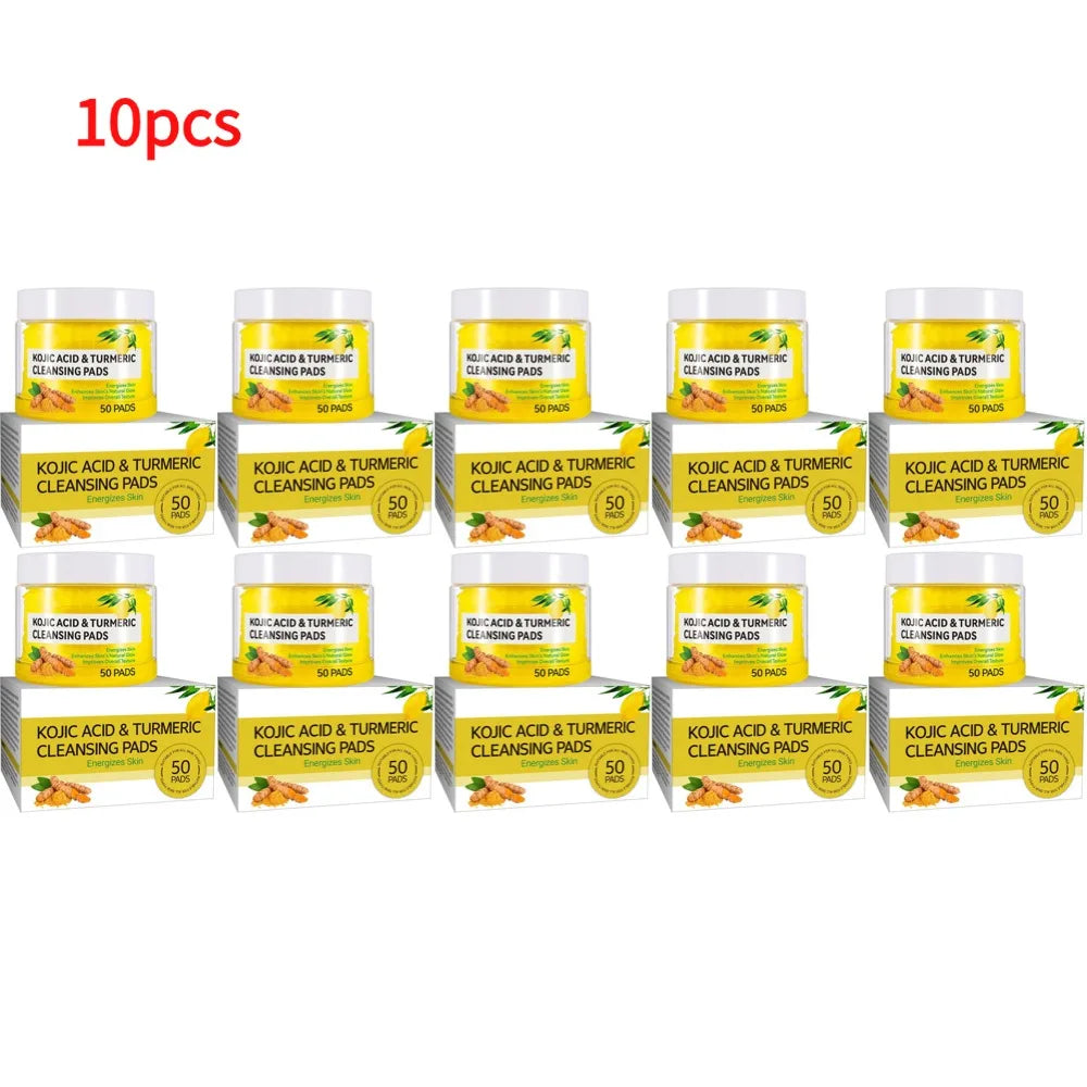 Turmeric Kojic Acid Exfoliating Cleansing Pads - 50 Pads