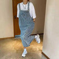 New Irregular Split Cowboy Denim Dress Women'S Sleeveless Jeans Dresses Fashion Female Solid Casual Loose Strap Dresses