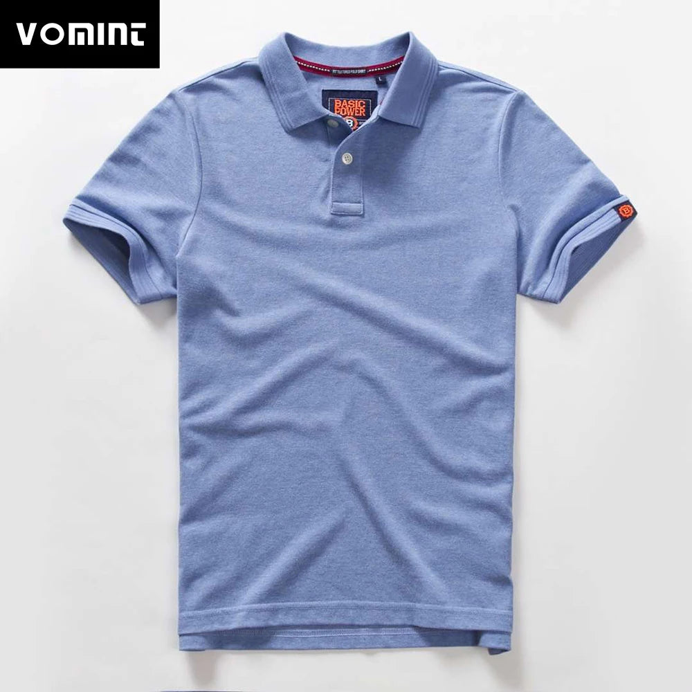 Summer Mens Polo Homom Shirts Cotton Shirts Short Sleeve Letter Embroidered Emblem Shirt For Male Golf Clothing T-Shirts