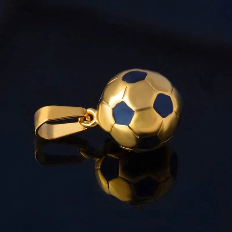 Sports Product Football Necklace With Stainless Steel Chain Necklace Football Boy'S Necklace For Men