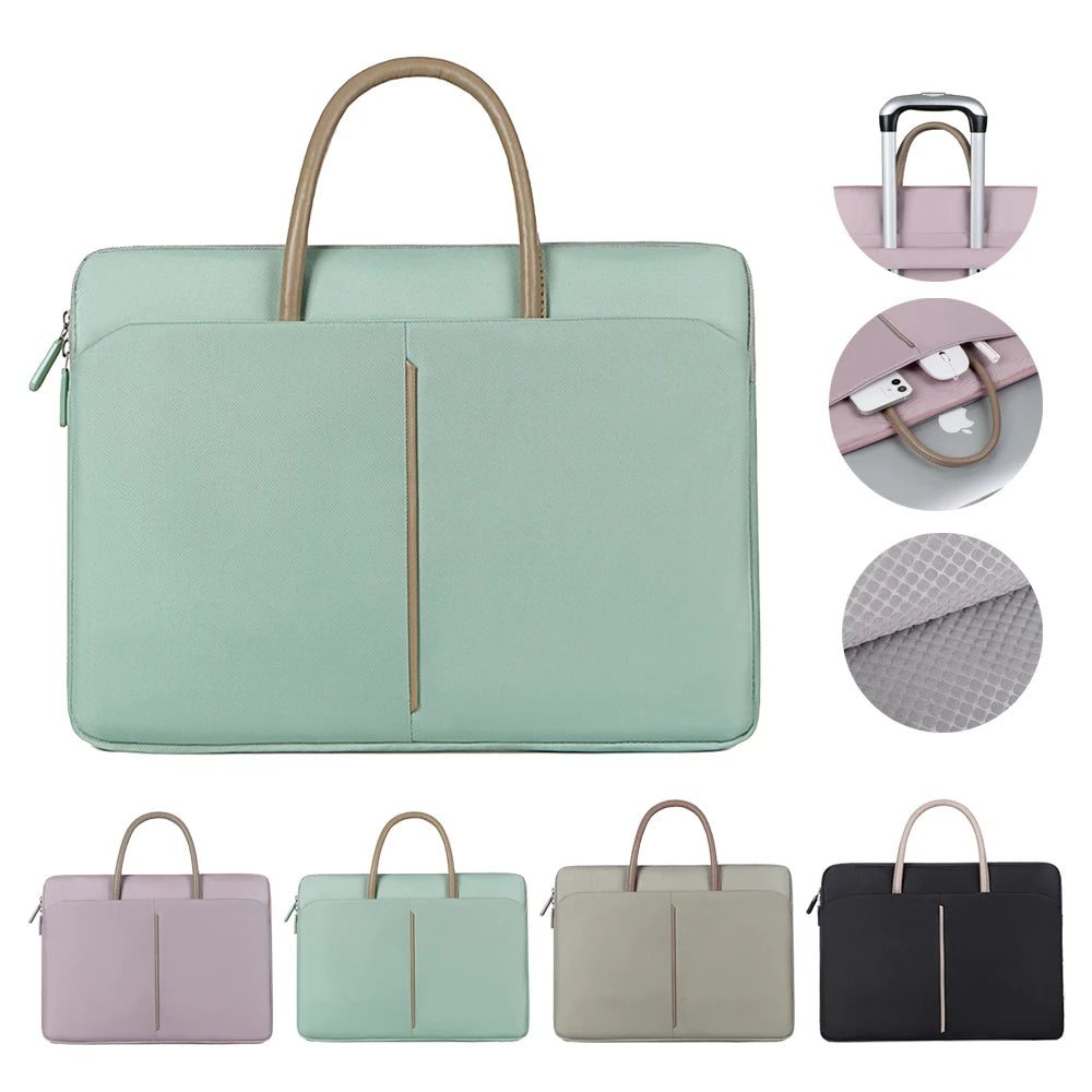 Women's Nylon Laptop Bag & Sleeve – 13.3, 14, 15.6 Inch Handbag for MacBook, HP, Lenovo, Huawei