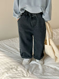 8701-1 Children'S Denim Pants Spring Autumn New Girls' Wide-Leg Pants 1-10Year Boy'S Jeans Casual