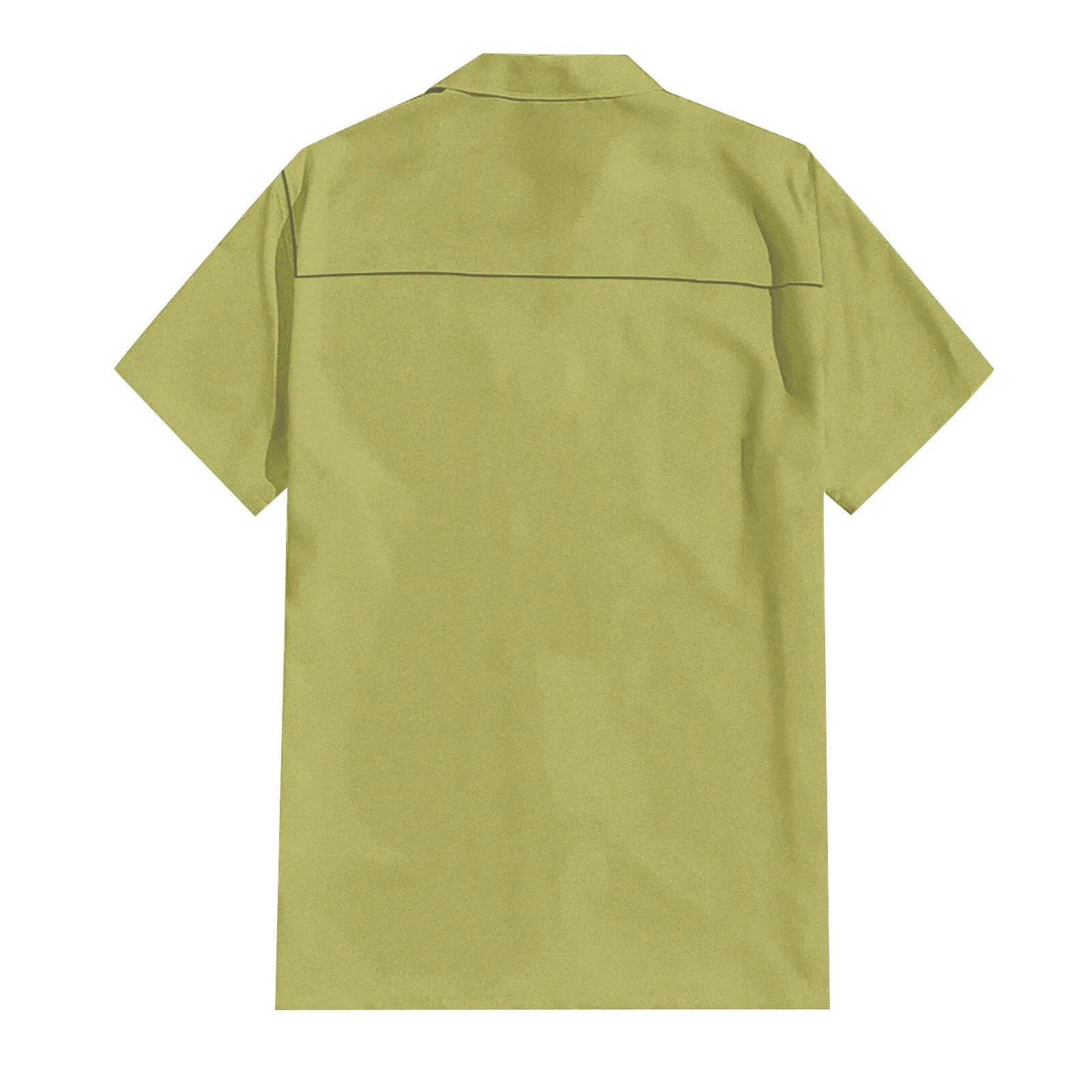 Men'S Short-Sleeved Shirts Cotton Linen Summer Solid Color Turn-Down Collar Quick Drying Casual Beach Style Plus Size Shirts