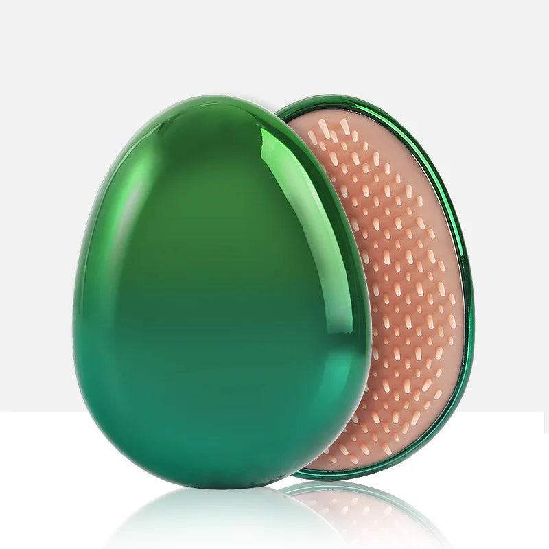 Marbling Egg Shape Glitter Straight Hair Brush Anti-knotting Hair Smoothing Combs Anti Static Massage Hairbrush Tangle Hair Care