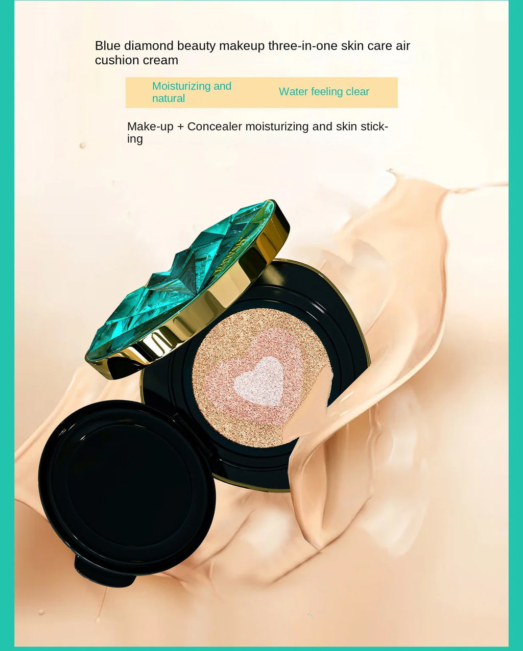 Korean cosmetics cushion foundation base, air cushion, bb cc cream, nourishing concealer, makeup set, 3 in 1