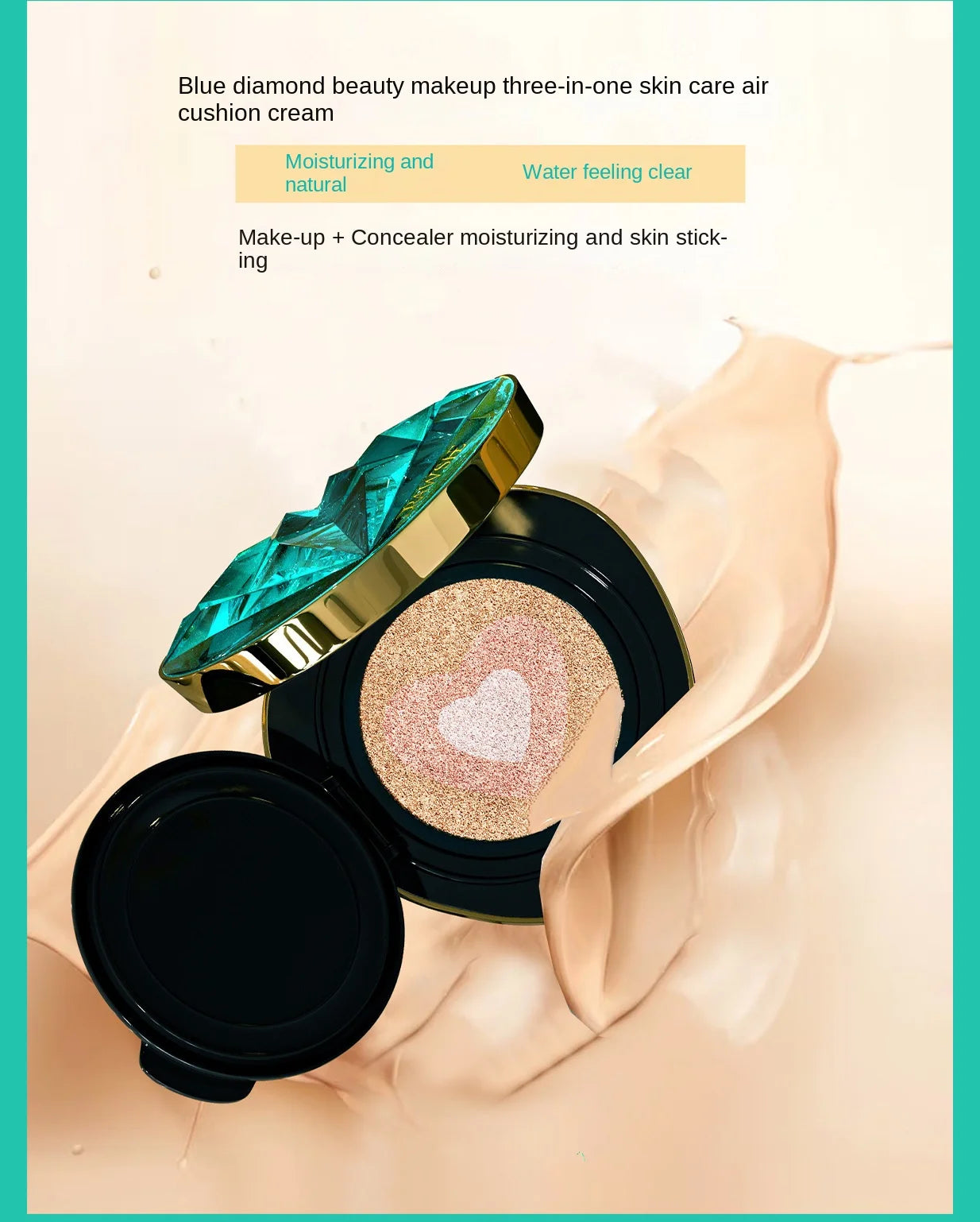 Korean cosmetics cushion foundation base, air cushion, bb cc cream, nourishing concealer, makeup set, 3 in 1