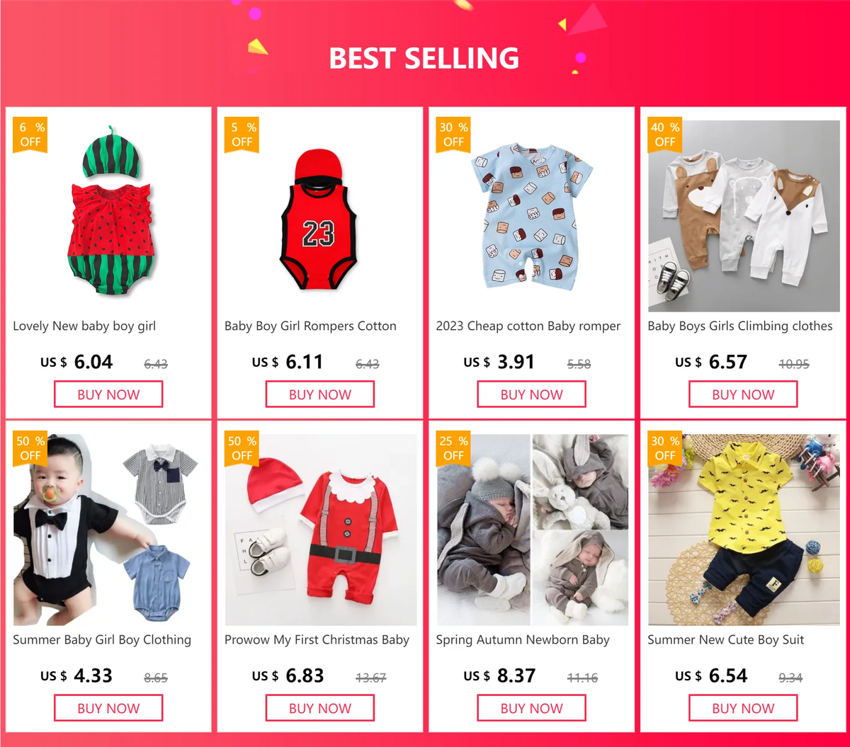 Baby Unisex Romper Jumpsuit - 100% Cotton Short-Sleeve Animal Print
