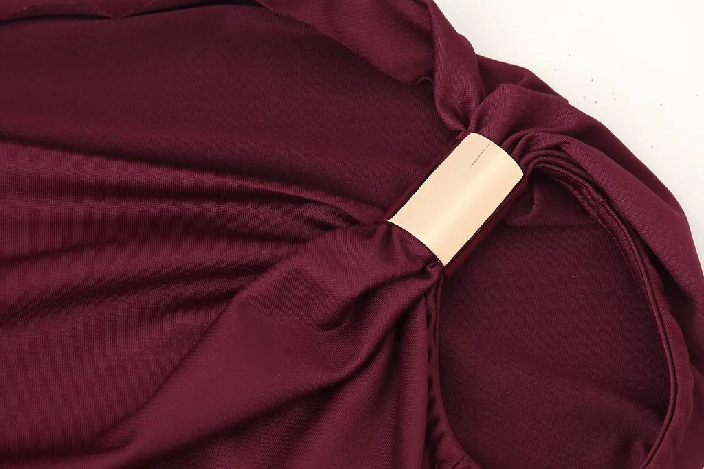 Sexy Asymmetric T-Shirt Tops 2025 New Summer Fashion Elegant Women Slash Neck One Short Sleeve Crop Top Shirts Tees