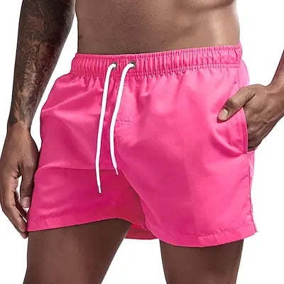 Men'S Swim Shorts Swim Trunks Quick Dry Board Shorts Bathing Suit Breathable Drawstring With Pockets For Surfing Beach Summer