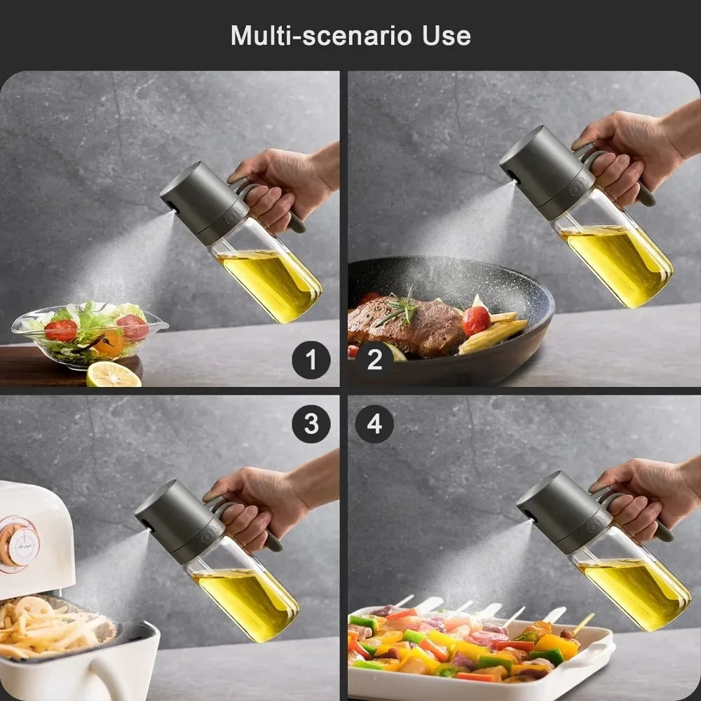 Pulverizador de aceite para cocina, pulverizador de aceite de vidrio de 250 ml, pulverizador de aceite de cocina, pulverizador de aceite de oliva, dispensador de aceite
