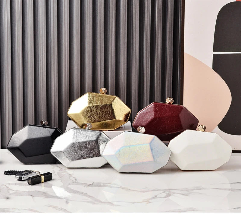 Women's Summer Bag 2026 Gold Irregular Small Hand Bag High Quality Premium Luxury Brand Handbags Evening Wedding Cross Clutch