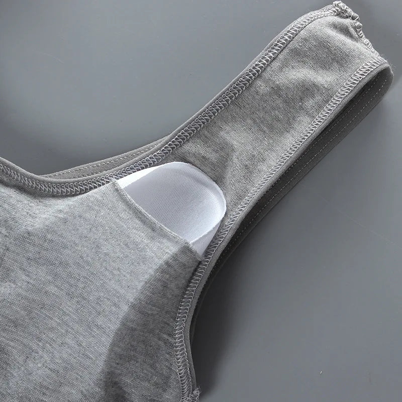 3PCS Kids Cotton Sports Training Bra Solid Color Young Children Underwears Teenage Girls Crop Tops Development Student Vest Bras