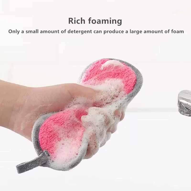 Esponja de limpieza de cocina, esponja de doble cara, estropajos para lavar platos, estropajo, paño de cocina, herramientas de limpieza de cocina