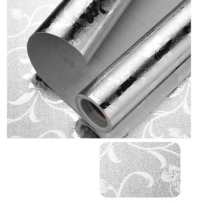 Pegatinas de pared de cocina resistentes a altas temperaturas, pegatinas a prueba de aceite, impermeables para gabinetes, estufas, papel de aluminio