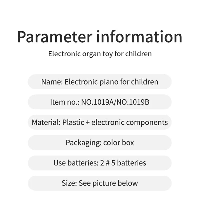 Electronic Piano Toys 13 Key Portable Music Piano Toy Electronic Musical Instrument Toys Multifunctional Kids Music Learning Toy