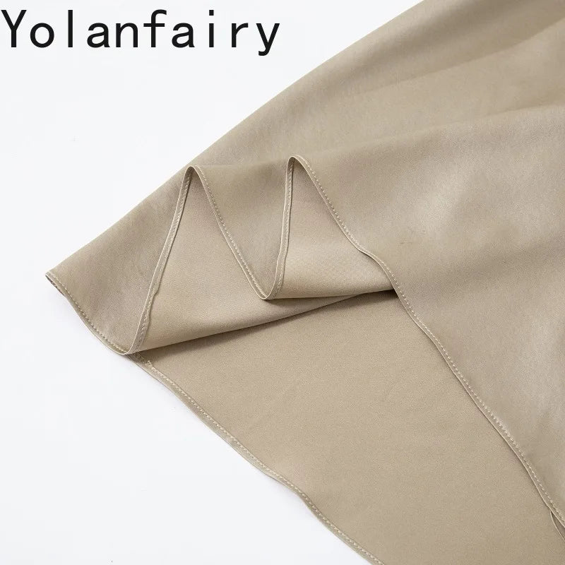 YOLANFAIRY 93% Real Mulberry Silk Pajamas for Woman 2026 Spring Summer High-end Sets Woman 2 Piece Short Sleeve Pijamas De Mujer