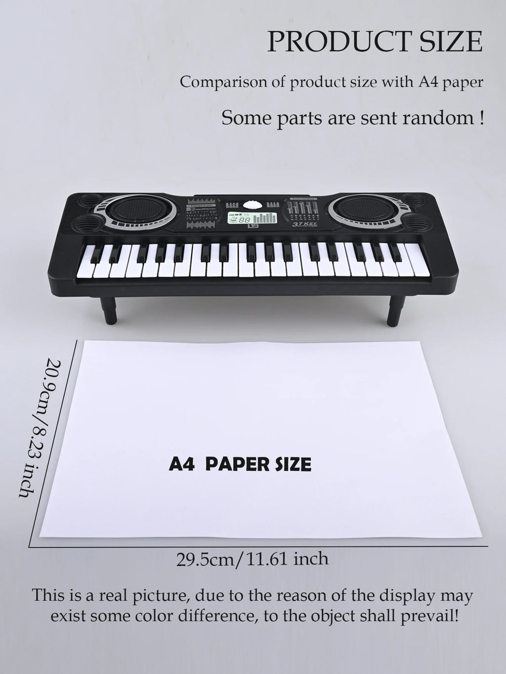 Electronic 37 Keys Piano Toys for Kids, Portable Keyboard Musical Instrument Kid Education Toy Gifts Not Include Battery