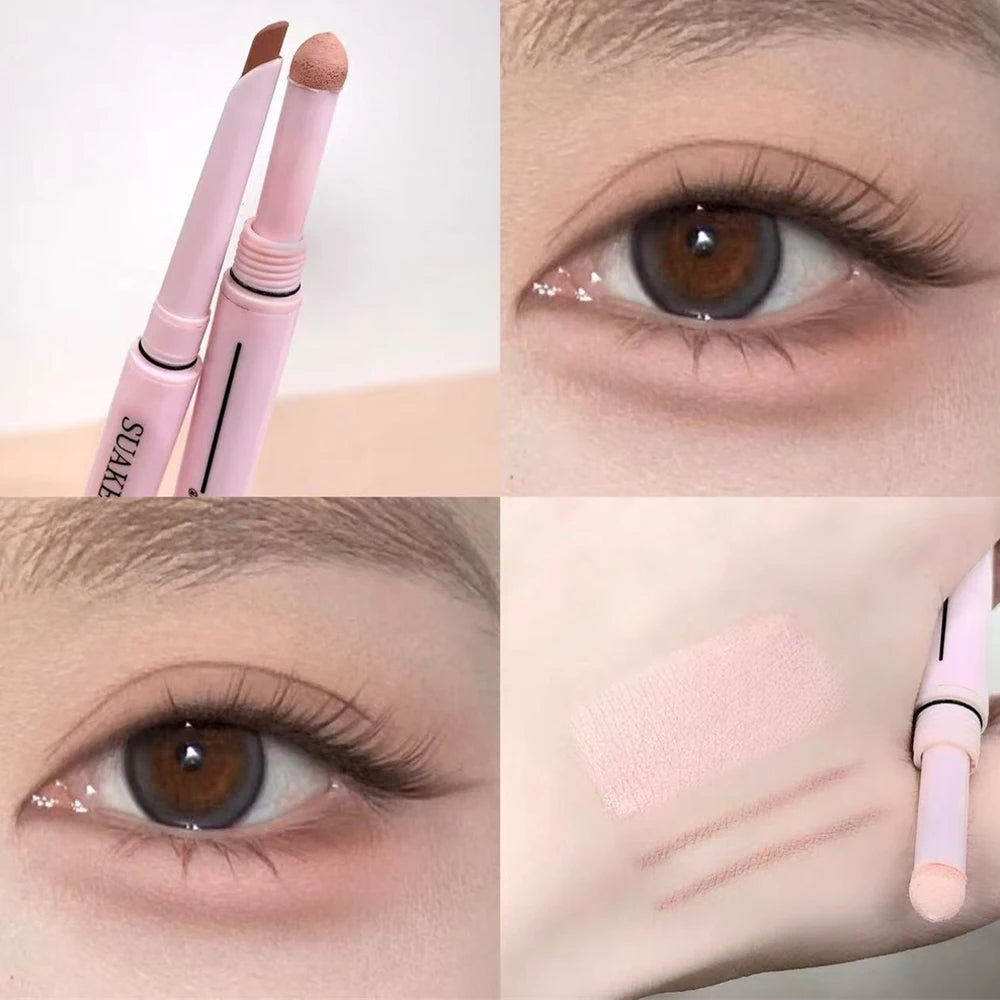 2 In 1 Matte Aegyosal Pen Glitter Brightening Highlight & Shadow Stick Double-end Eye Makeup Lying Silkworm Eyeliner Gel Pencil