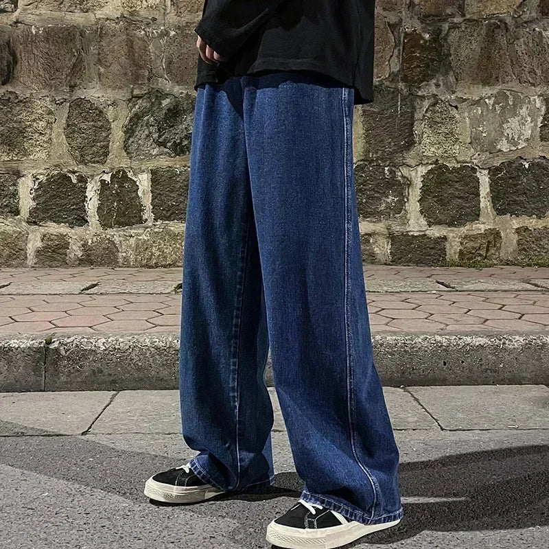Men's Loose Straight Wide Leg Jeans - Streetwear Casual Pants