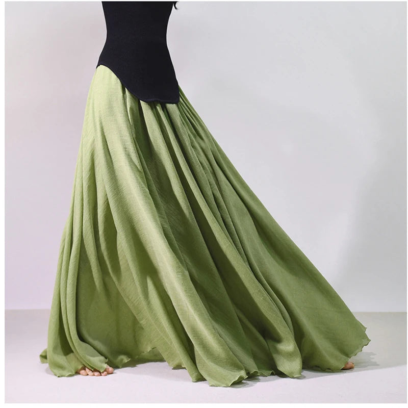 2026 Women Cotton And Linen Long Skirts High Waist Good Quality Women Summer Boho Maxi Skirts Brand Faldas Femme Streetwear