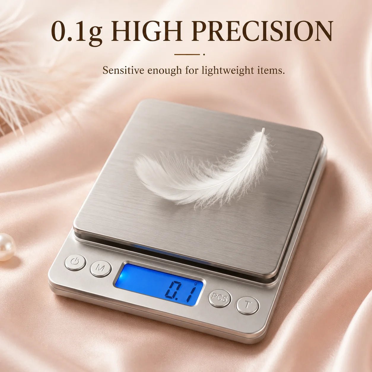 Báscula de cocina digital de acero inoxidable con pantalla LCD para pesar con precisión ingredientes de cocina y dietas