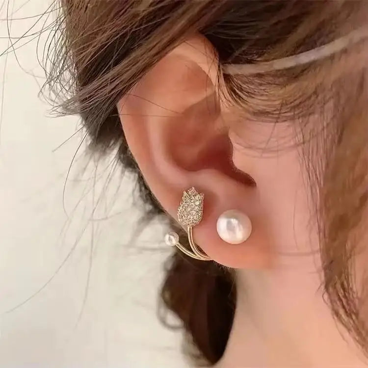 Korean Fashion Zircon Drop Earrings For Women'S Jewelry 2026 Trending New Luxury Women'S'S Geometric Hoop Earrings Pendientes Gifts