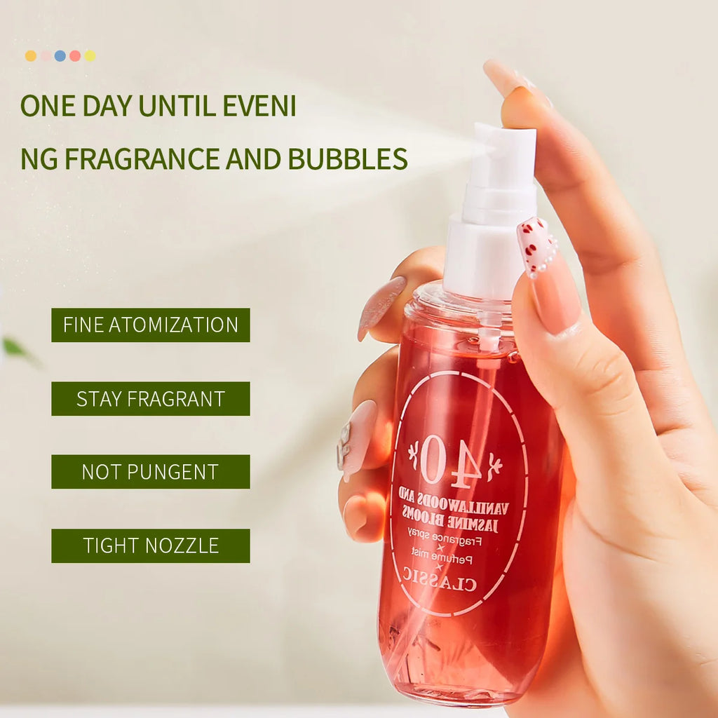 Perfume Mist Body Spray 5 Scents Vanilla Orchid Ocean Air Jasmine Blooms Creamy Coconut Milk Macadamia Long Lasting 90ml Each for Women Gift