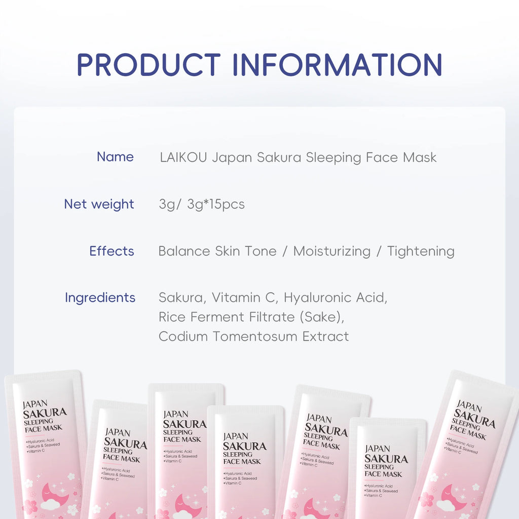 LAIKOU Japanese Sakura Skin Care Set - Hydrating Nourishing Moisturizing Soften Rough Skin for Radiant Complexion
