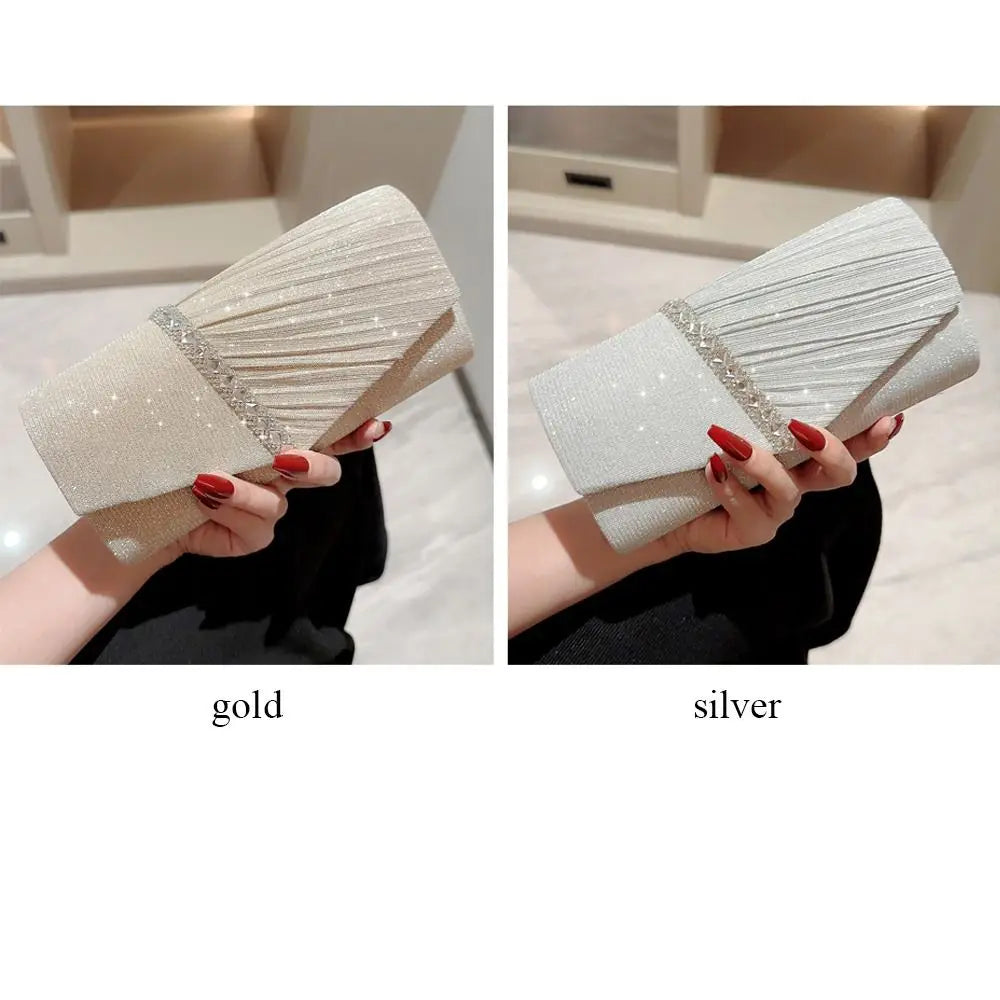 Luxury Glitter Evening Bags Chain Banquet Handbags Sequins Clutches Women Ladies