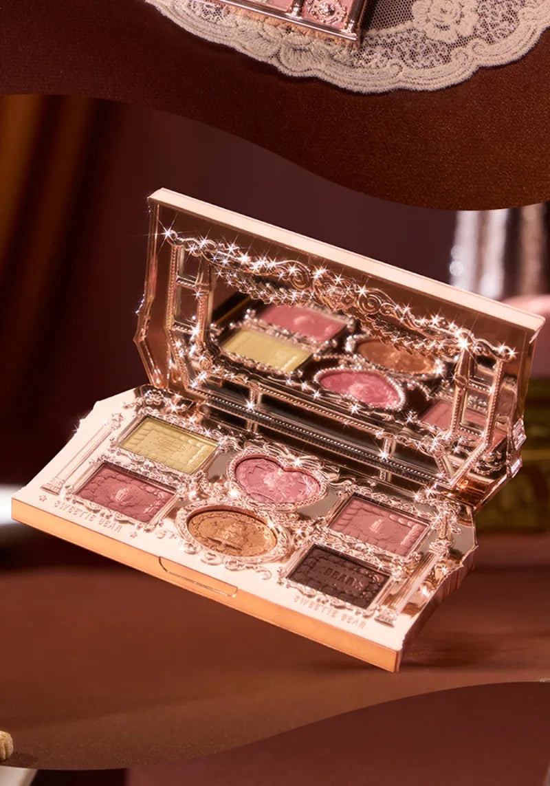 Flowerknows SWEETIE BEAR COLLECTION 6 Color Eye Shadow Palette Long Lasting Glitter Shimmer Finish Eyeshadow Powder