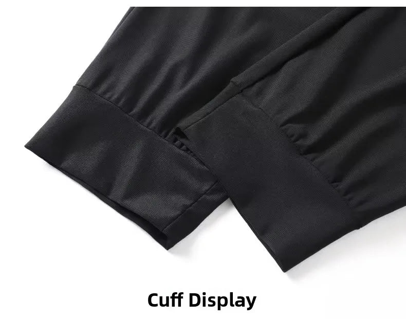 Summer Casual Ice Silk Pants Men's Trendy Large Size Long Trousers Korean Style Thin Straight Loose Sports Pants Quick Dry