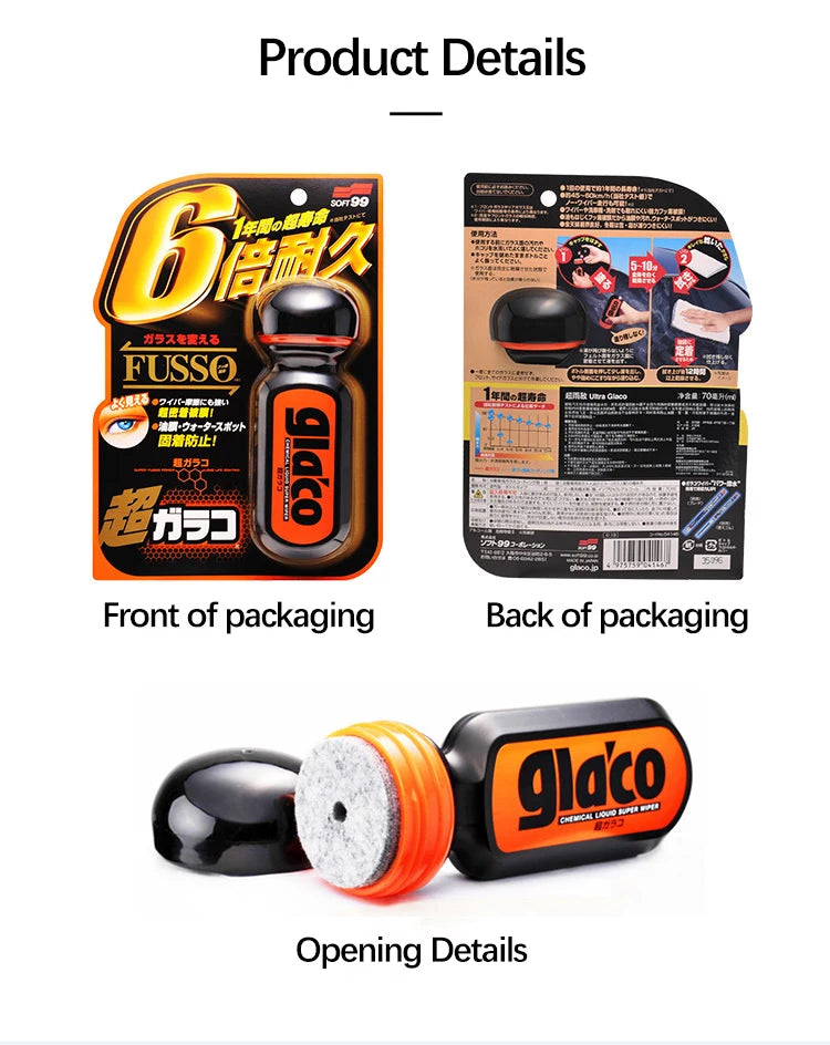 Soft99 Car Accessories Universal JDM Ultra Soft99 Glaco Long Last Car Windshield Glass Waterproof Rainproof Agent
