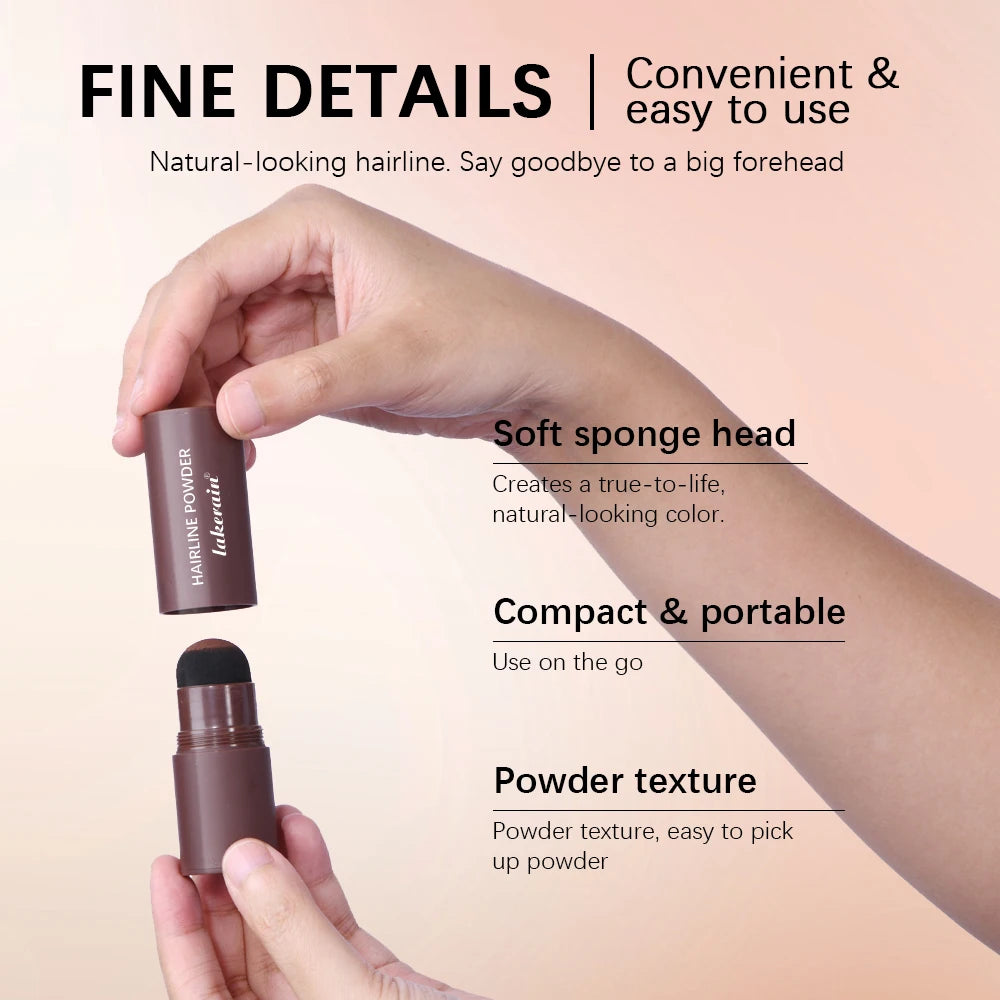 Hairline Shadow Powder Waterproof Sweat-proof Hairline Root Cover Up Filling Hair Natural Black Brown Eyebrows Contour Stick