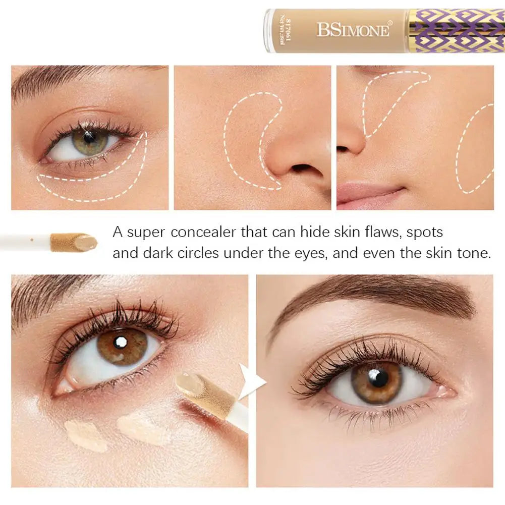 Korean Brand Natural Lasting Concealer Matte Oil Control High Cover Tears Acne Marks Spots Waterproof Liquid Foundation Makeup