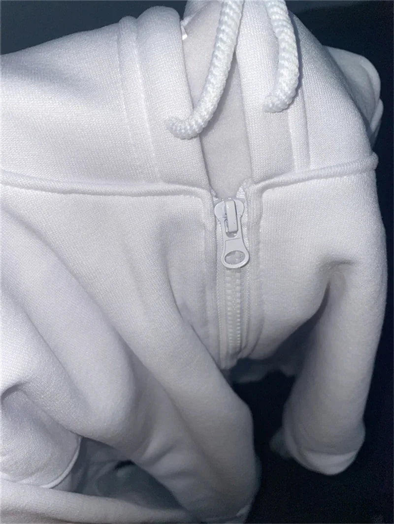 Zipper Hoodies Women'S/Men Trendy Long Sleeve Hooded Fleece Sweatshirt Casual Campus Streetwear Sportswear s High Quality