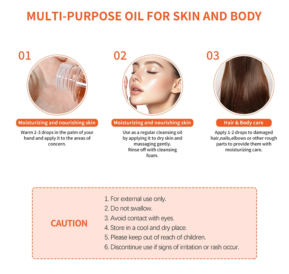 Lakerain Skincare Oil - Multipurpose Face, Body, and Hair Moisturizer