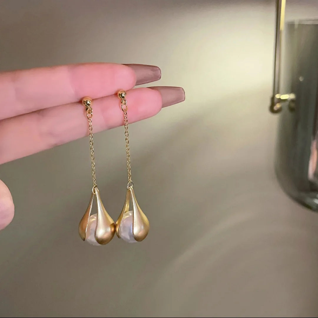 Pendientes Colgantes Para Mujer Flor Blanca Corazón Cristal Lazo Perla Largos Geométricos Joyería de Declaración