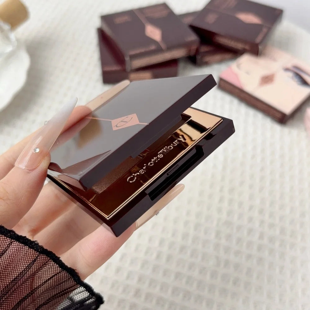Charlotte Tilbury 4Pan Velvet&9Pan Silk Shimmer Eyeshadow&Cream Blush Dewy Long Lasting Buildable Blendable Natural Glow Makeup