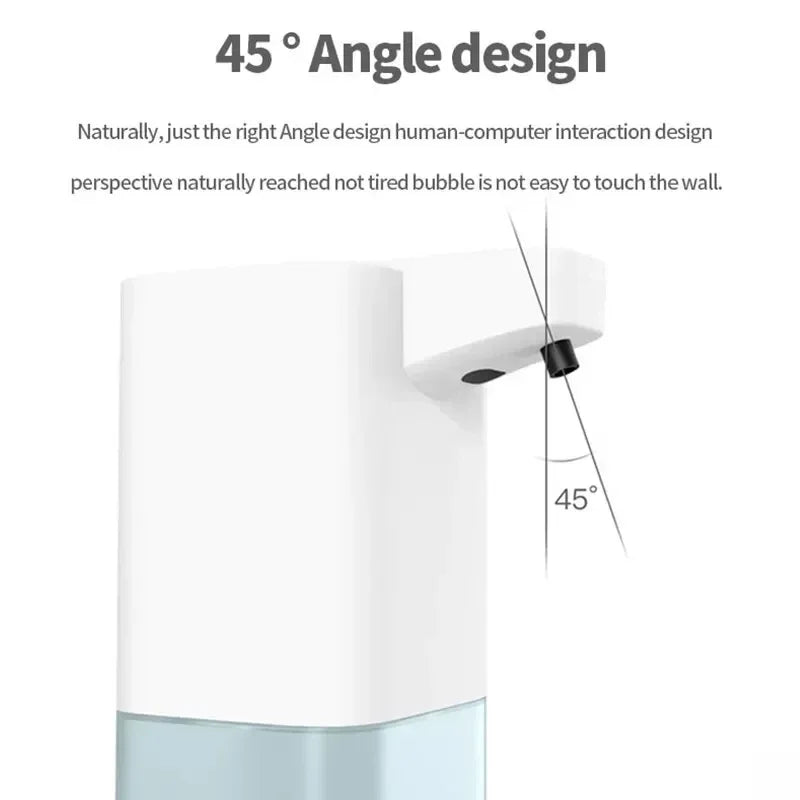 Dispensador de jabón automático de 400 ml, recargable por USB, dispensador de jabón de espuma portátil sin contacto y manos libres para el hogar