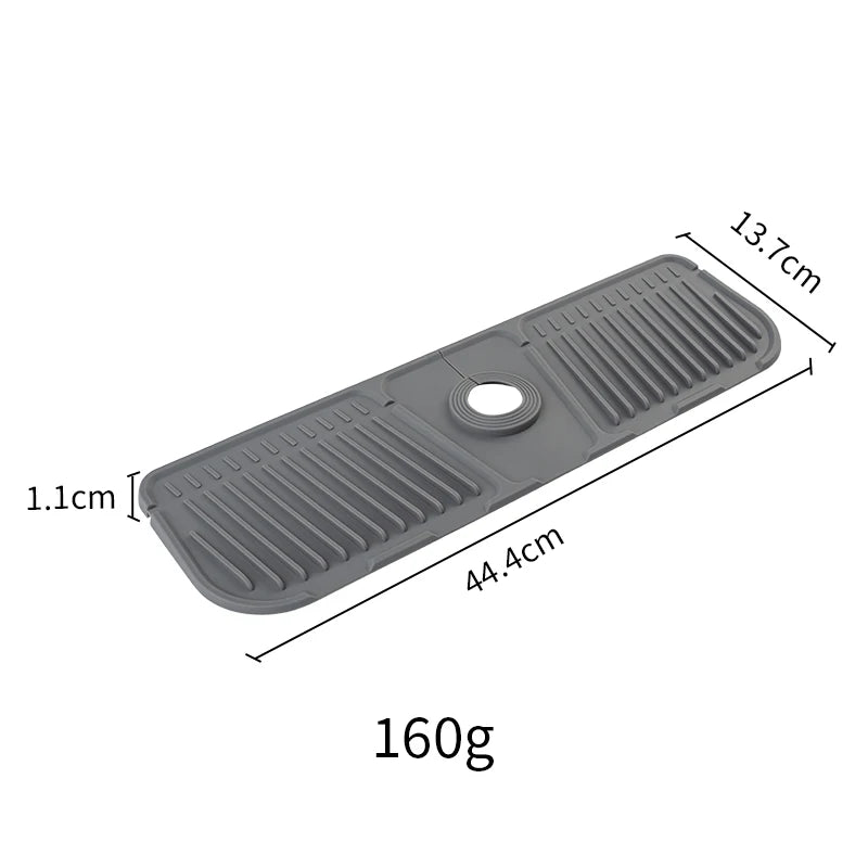 Alfombrilla de silicona para grifo de cocina, alfombrilla recogegotas de agua para grifo, almohadilla antisalpicaduras para fregadero, protector de encimera de baño