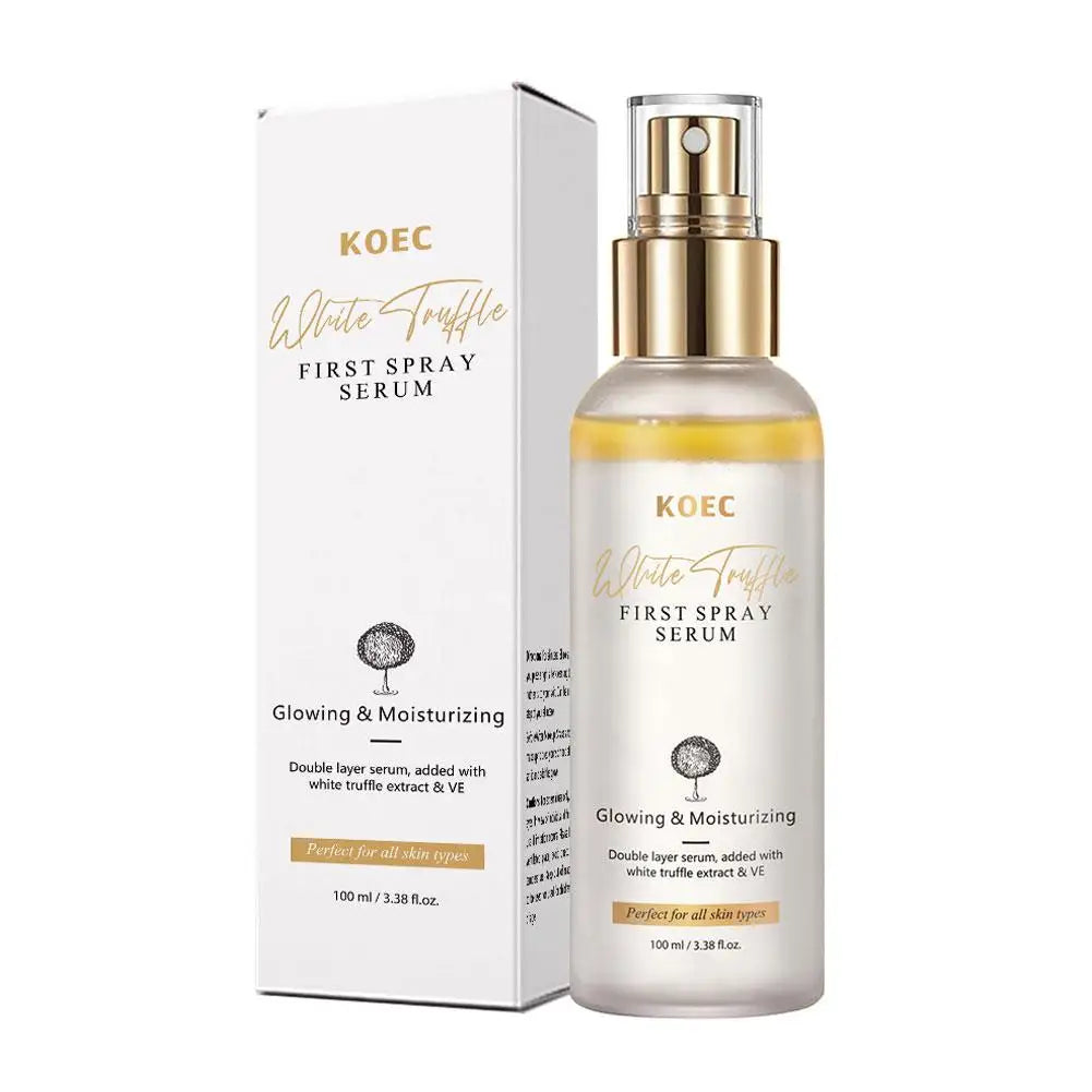 KOEC White Truffle First Spray Serum, Moisturizing Glowing Facial Setting Spray, Hydrating Nourishing Skin Care Mist 100ml